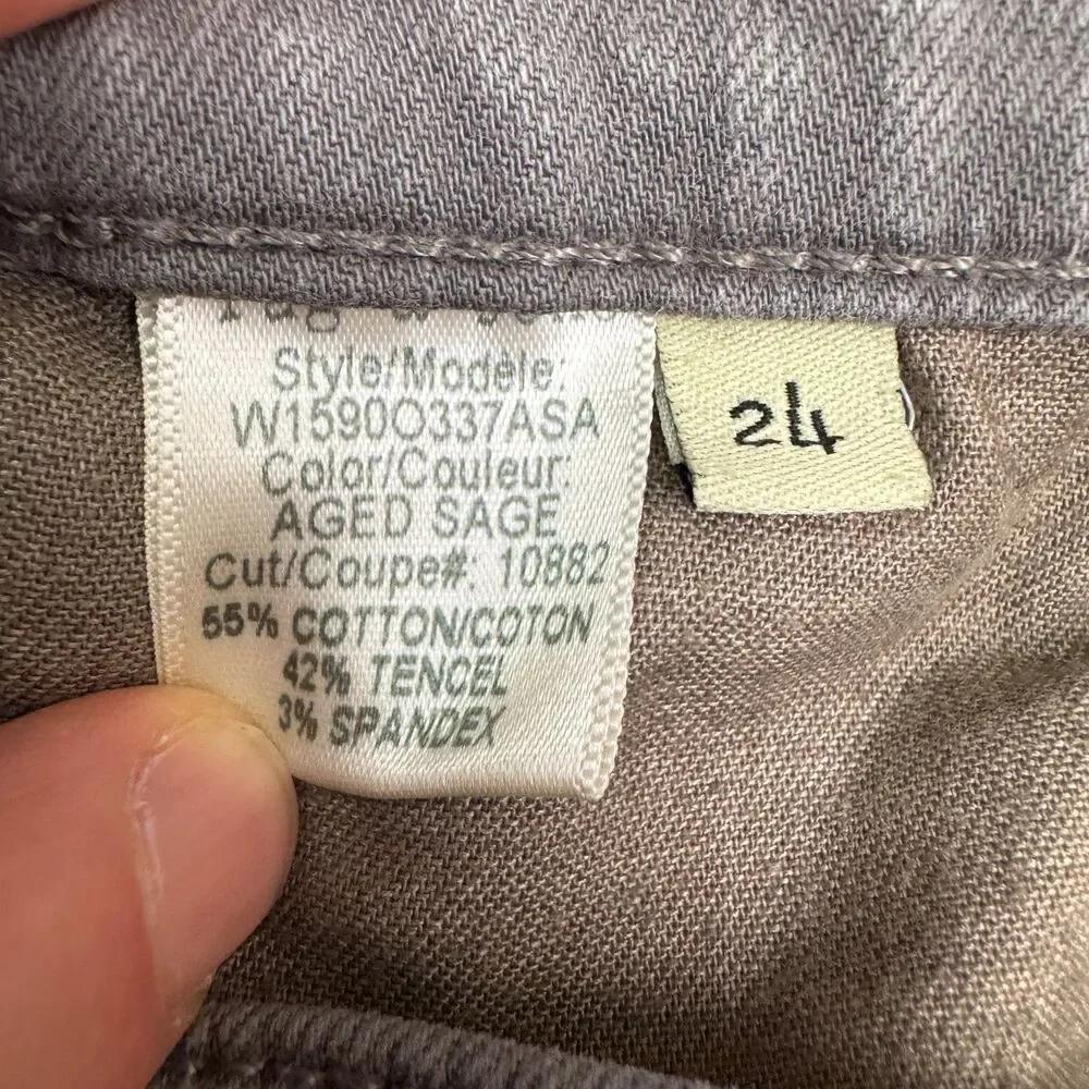 Rag & Bone The Dre Slim Boyfriend Denim Jeans Womens 24 Aged Sage Gray Stretch